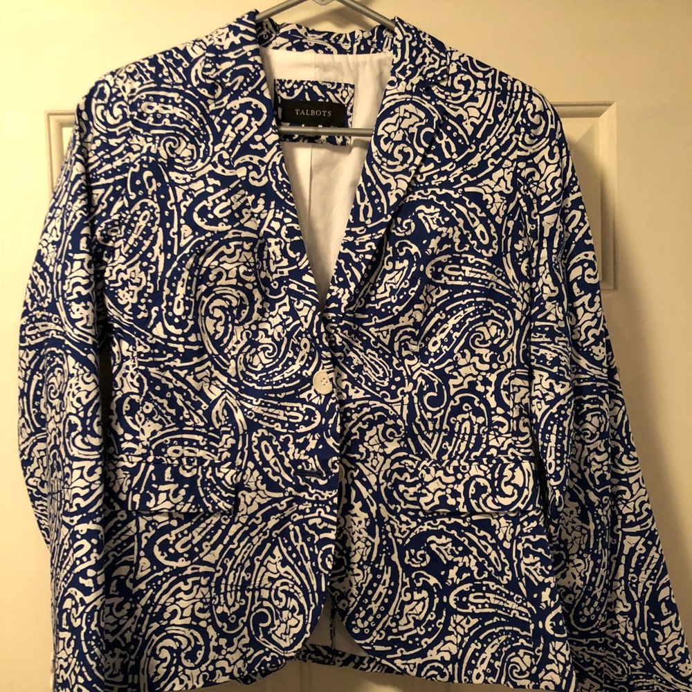 Talbots printed summer blazer